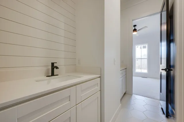 an empty room with a window