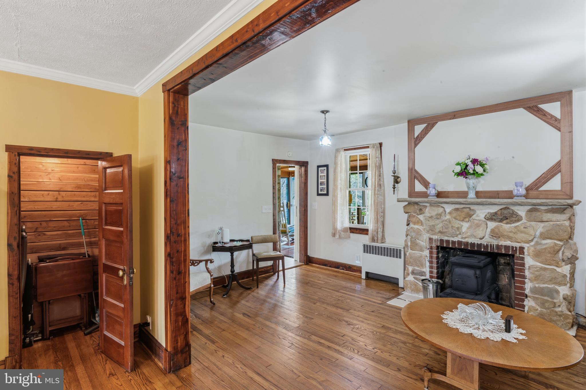 3593 Strasburg Road Strasburg, VA 22657 - Photo 14 of 113 a living room with furniture and a fireplace