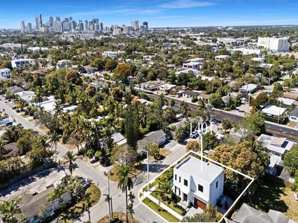 an aerial view of a city