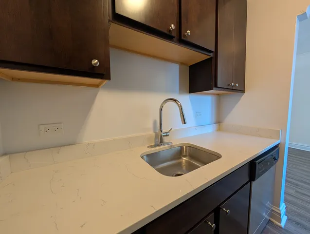 a close view of sink and tap