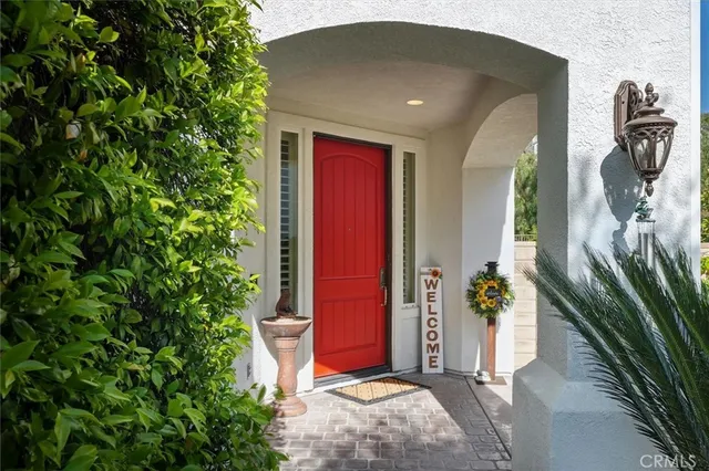 a view of a hallway with entryway