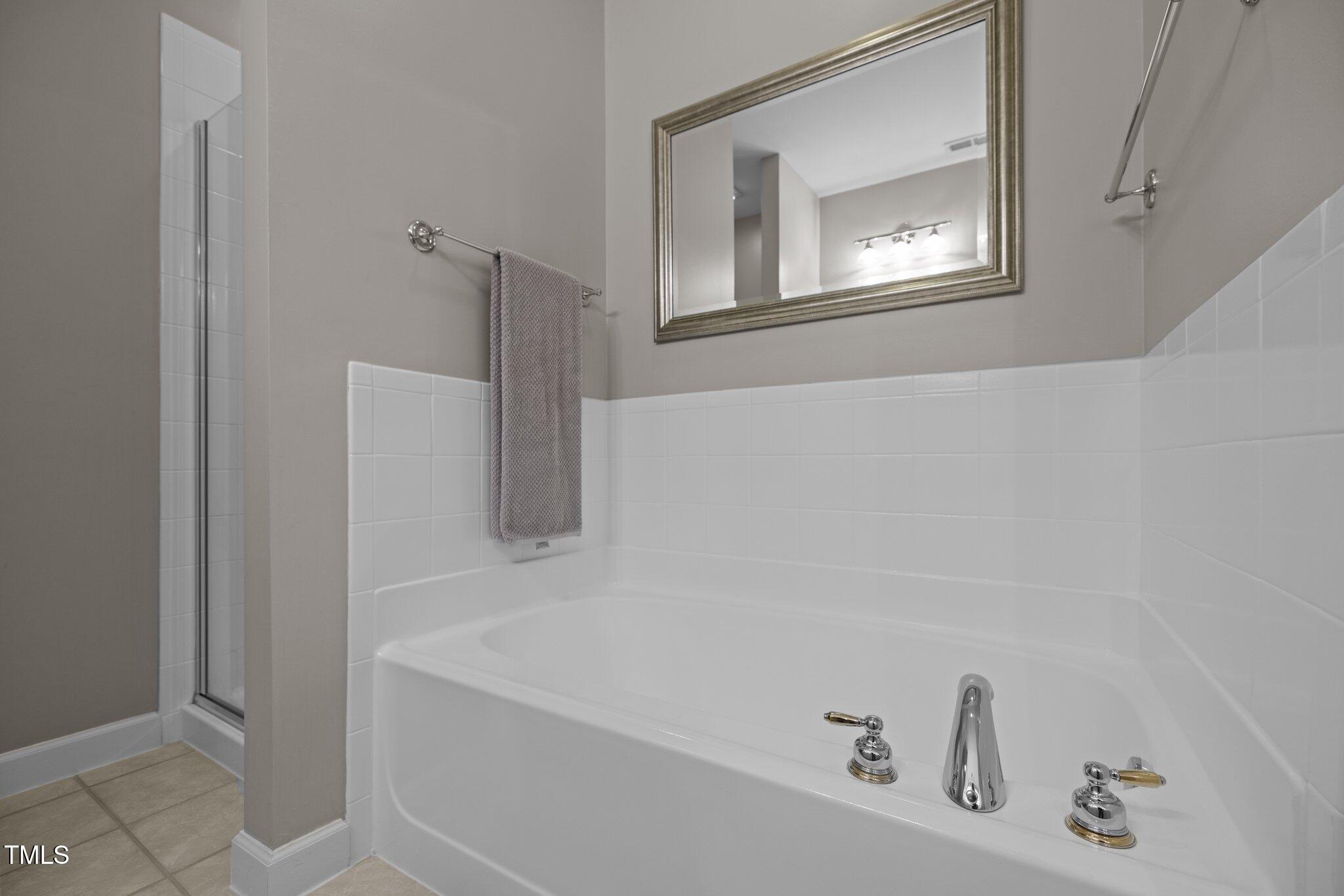 3902 Stags Leap Circle Raleigh, NC 27612 - Photo 24 of 53 a bathroom with bathtub and window