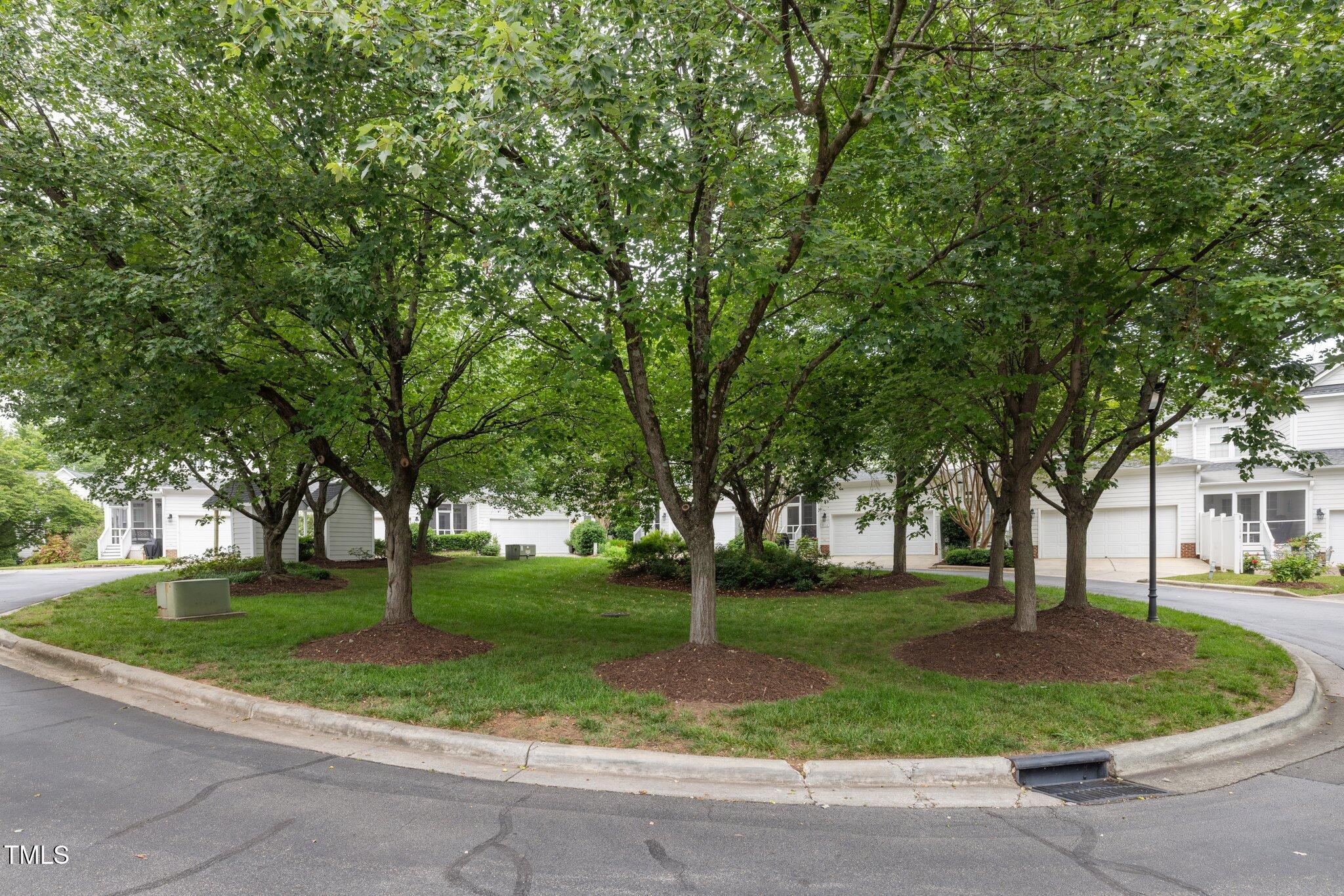 3902 Stags Leap Circle Raleigh, NC 27612 - Photo 42 of 53 a view of a patio with a fountain