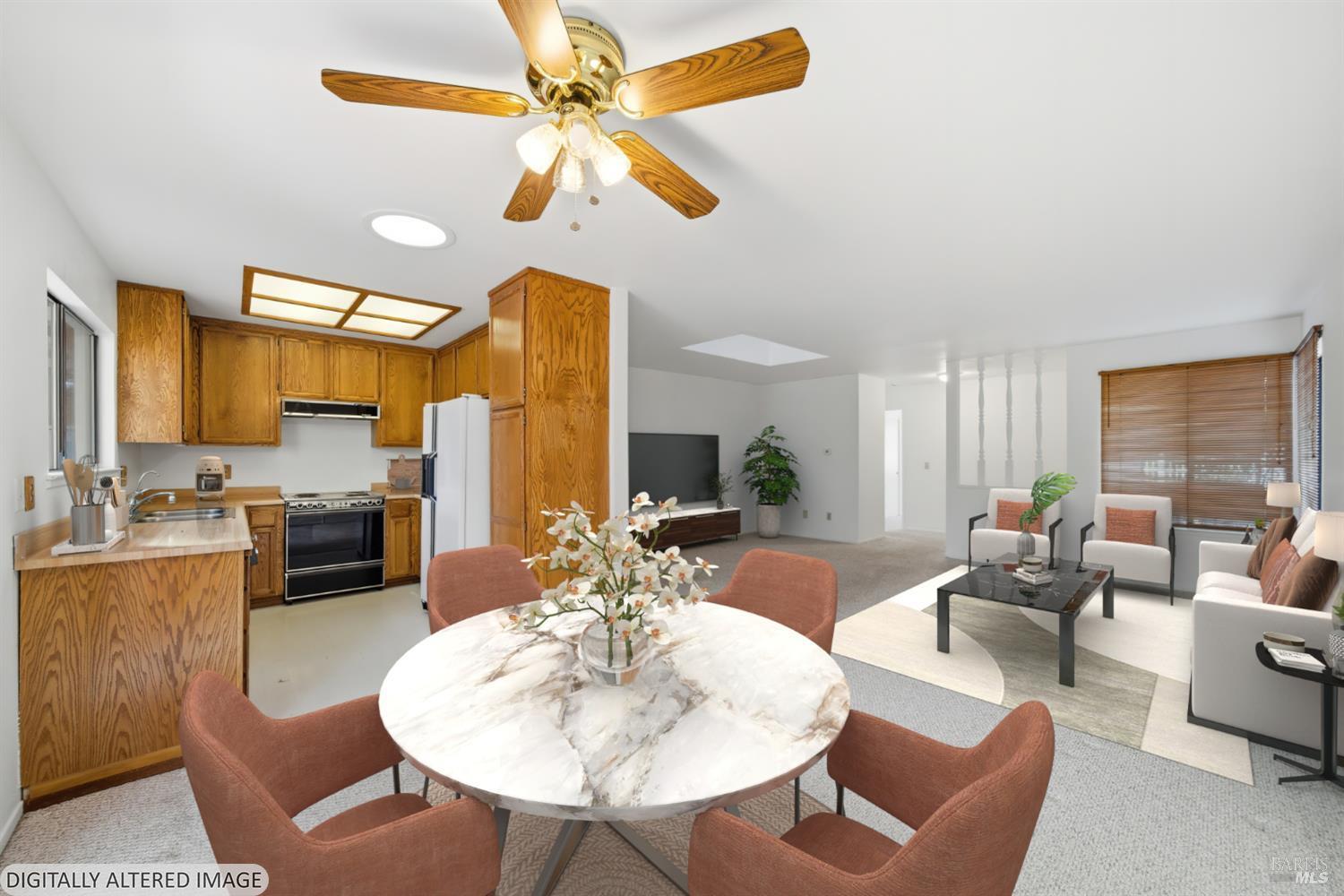 2654 Edison Street Graton, CA 95444 - Photo 11 of 63 a living room with furniture kitchen view and a chandelier
