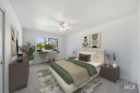 2654 Edison Street Graton, CA 95444 - Photo 23 of 63 a bedroom with a bed and a couch