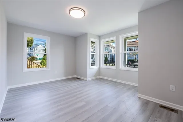 an empty room with window