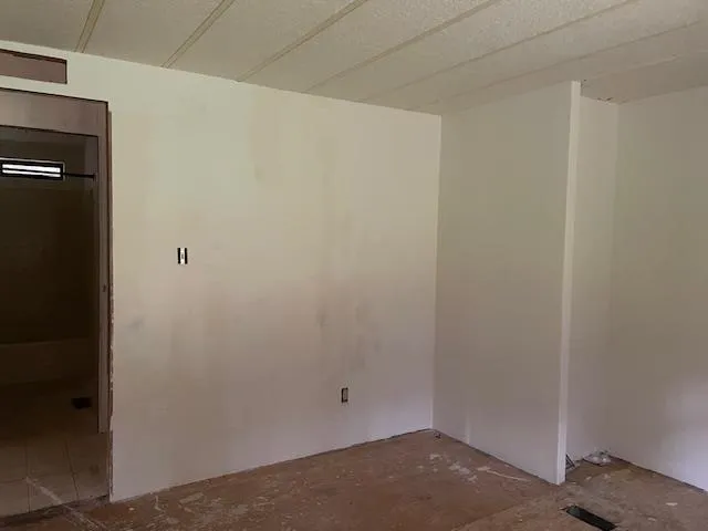 an empty room with a window