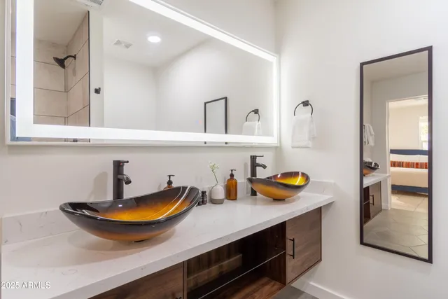 a table and chairs in a patio