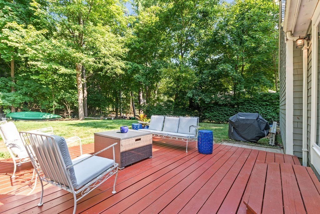 100 Circle Drive Wrentham, MA 02093 - Photo 37 of 42 a view of a wooden deck and outdoor space