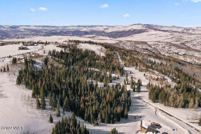 a view of city and mountain