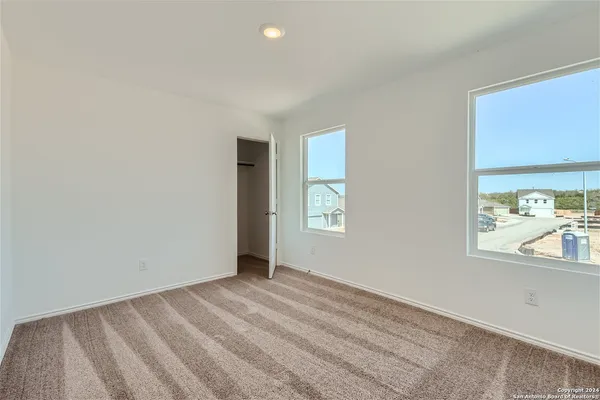 an empty room with a window