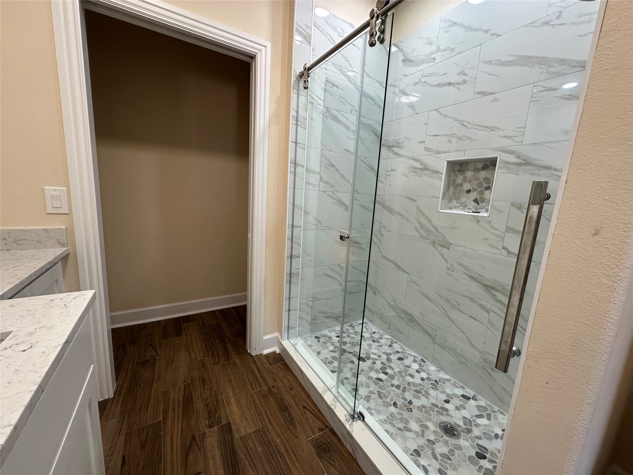 4334 Maass Road Burton, TX 77835 - Photo 21 of 33 apartment primary bathroom with walk-in shower