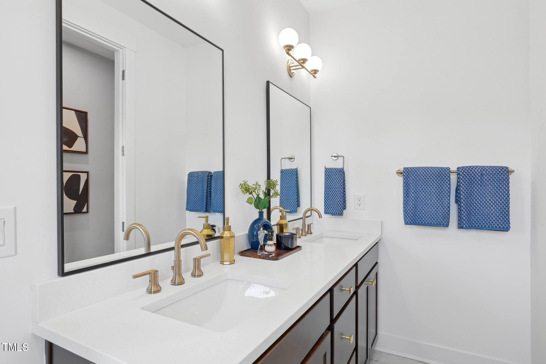 706 Hyperion Alley Wake Forest, NC 27587 - Photo 63 of 65 a bathroom with a double vanity sink