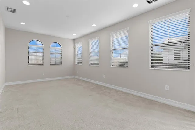 an empty room with a window