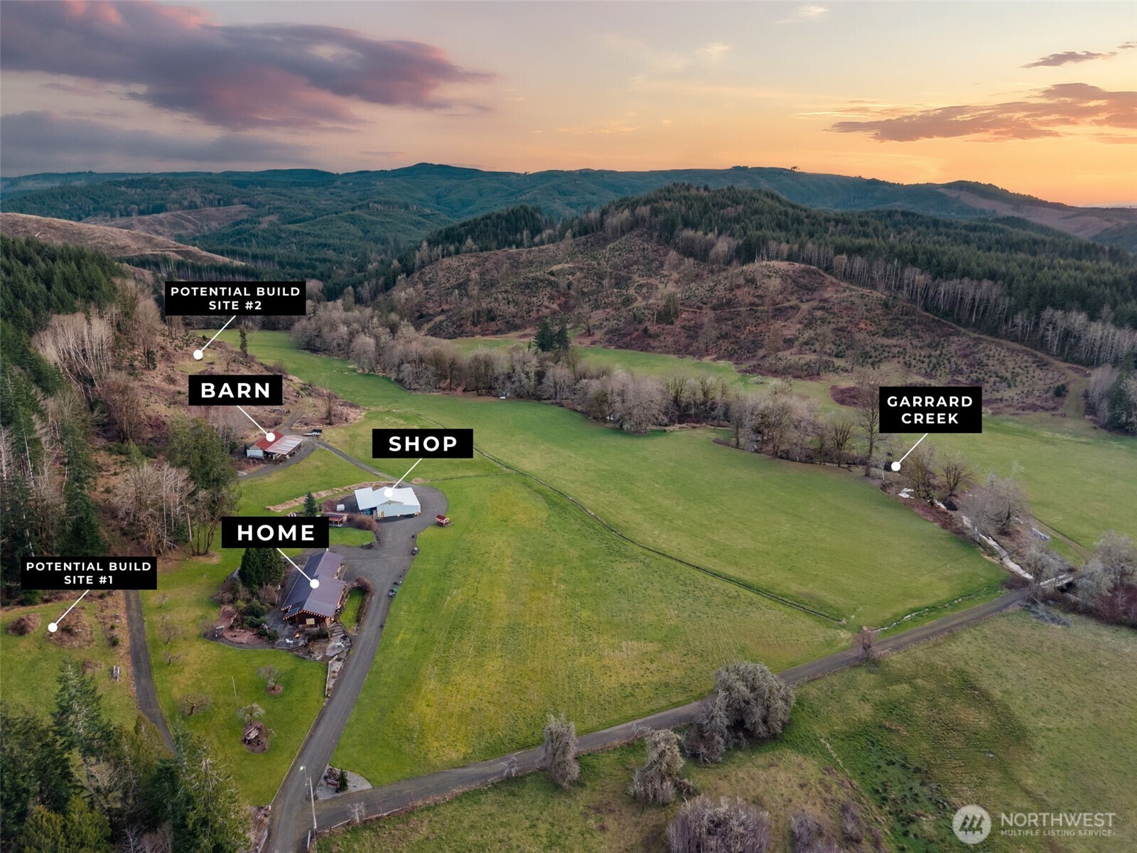 65 Wilderness Road Oakville, WA 98568 - Photo 40 of 40 an aerial view of a house with outdoor space swimming pool