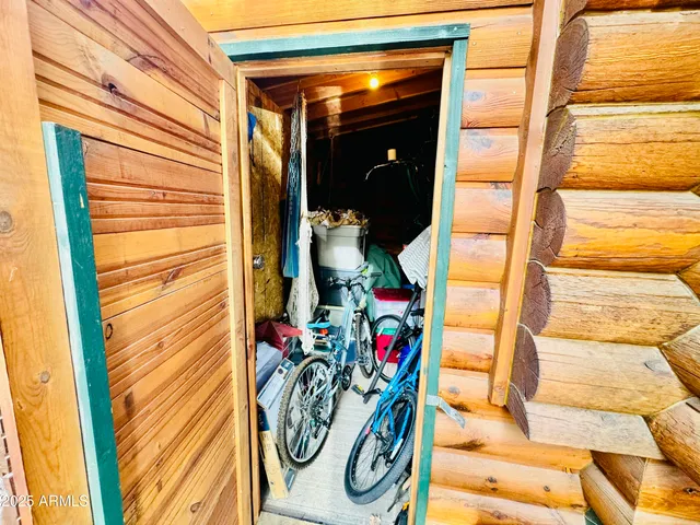 a view of a lake with a mountain in the background