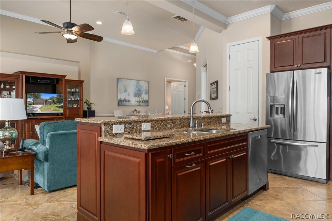 2015 North Rhodes Point Hernando, FL 34442 - Photo 15 of 82 The view from the dining area, looking across Kitchen into the Great Room
