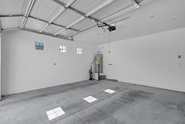 an aerial view of a building with outdoor space