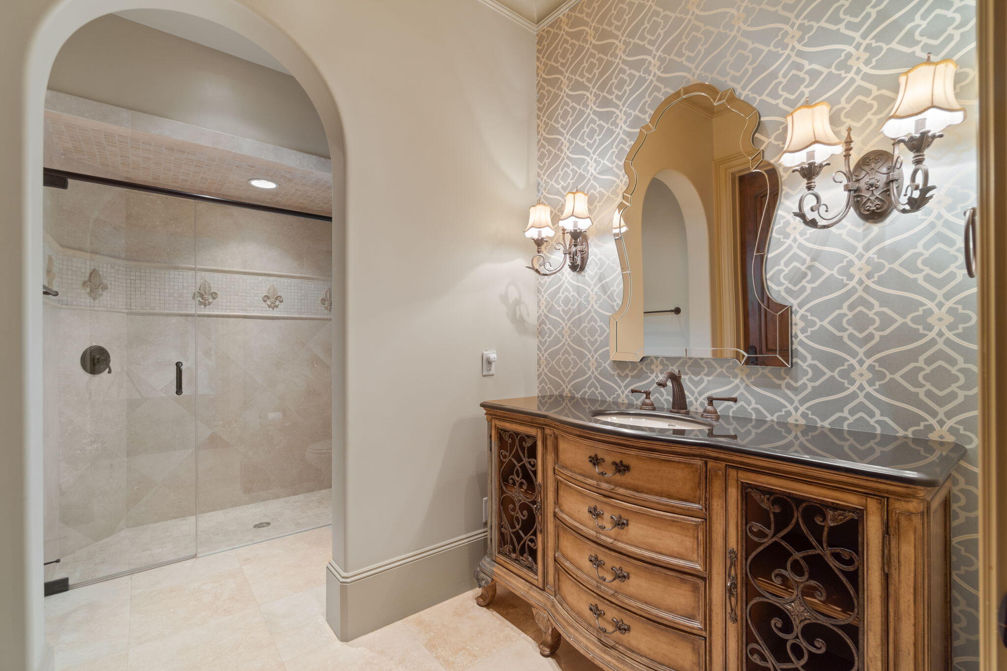 456 Captains Circle Destin, FL 32541 - Photo 14 of 85 a bathroom with a double vanity sink and mirror