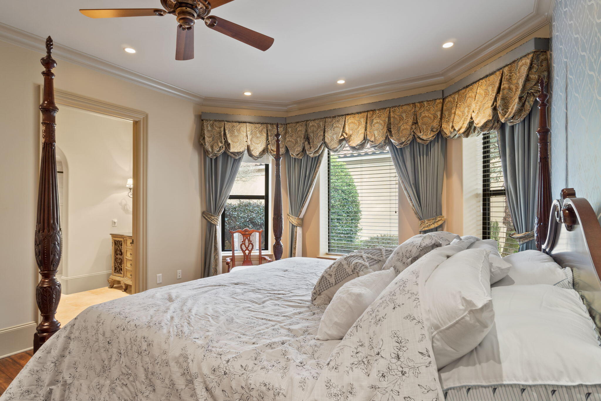 456 Captains Circle Destin, FL 32541 - Photo 15 of 85 a bedroom with a large bed and a large window