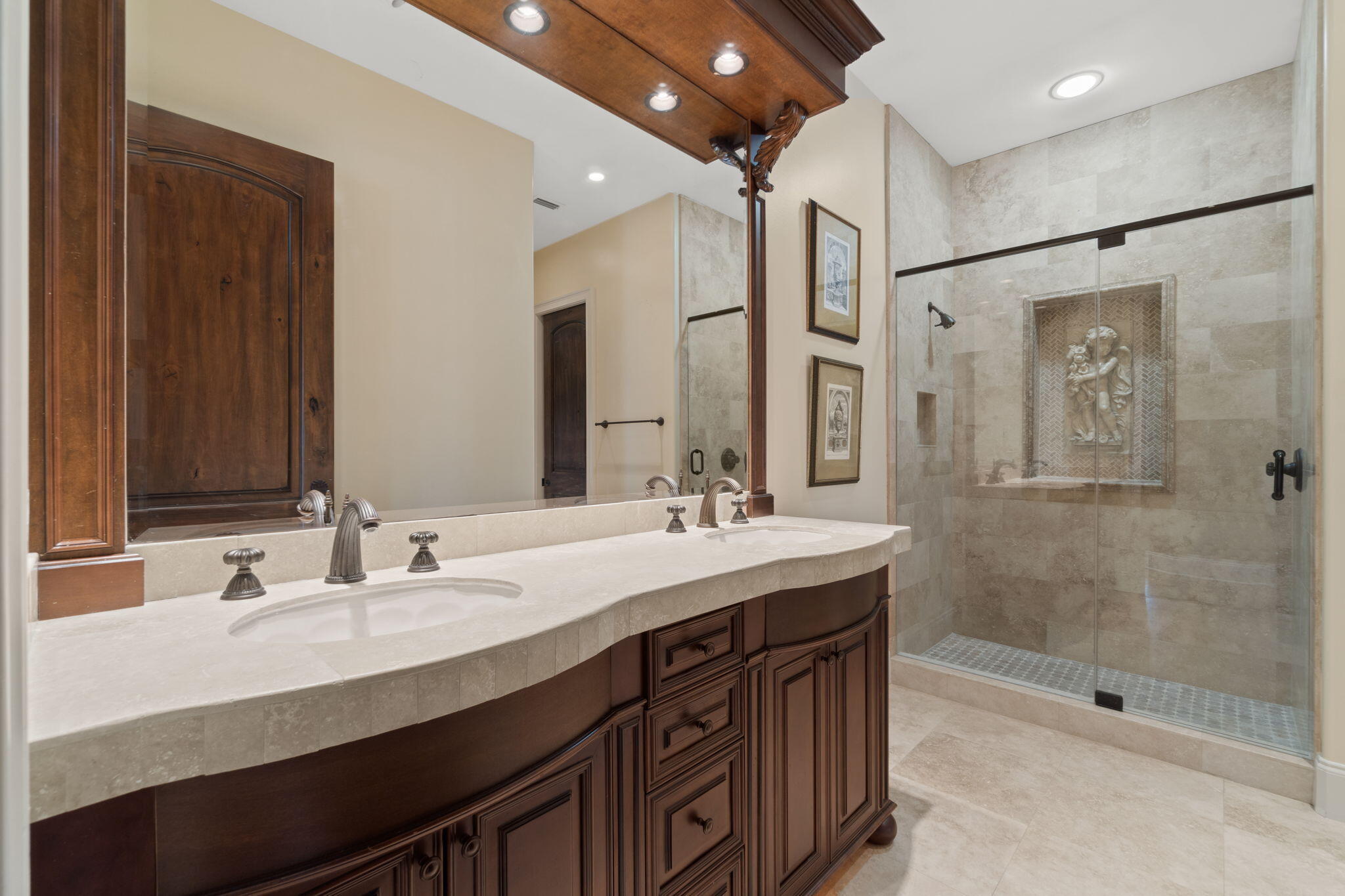 456 Captains Circle Destin, FL 32541 - Photo 42 of 85 a bathroom with a double vanity sink mirror double and shower