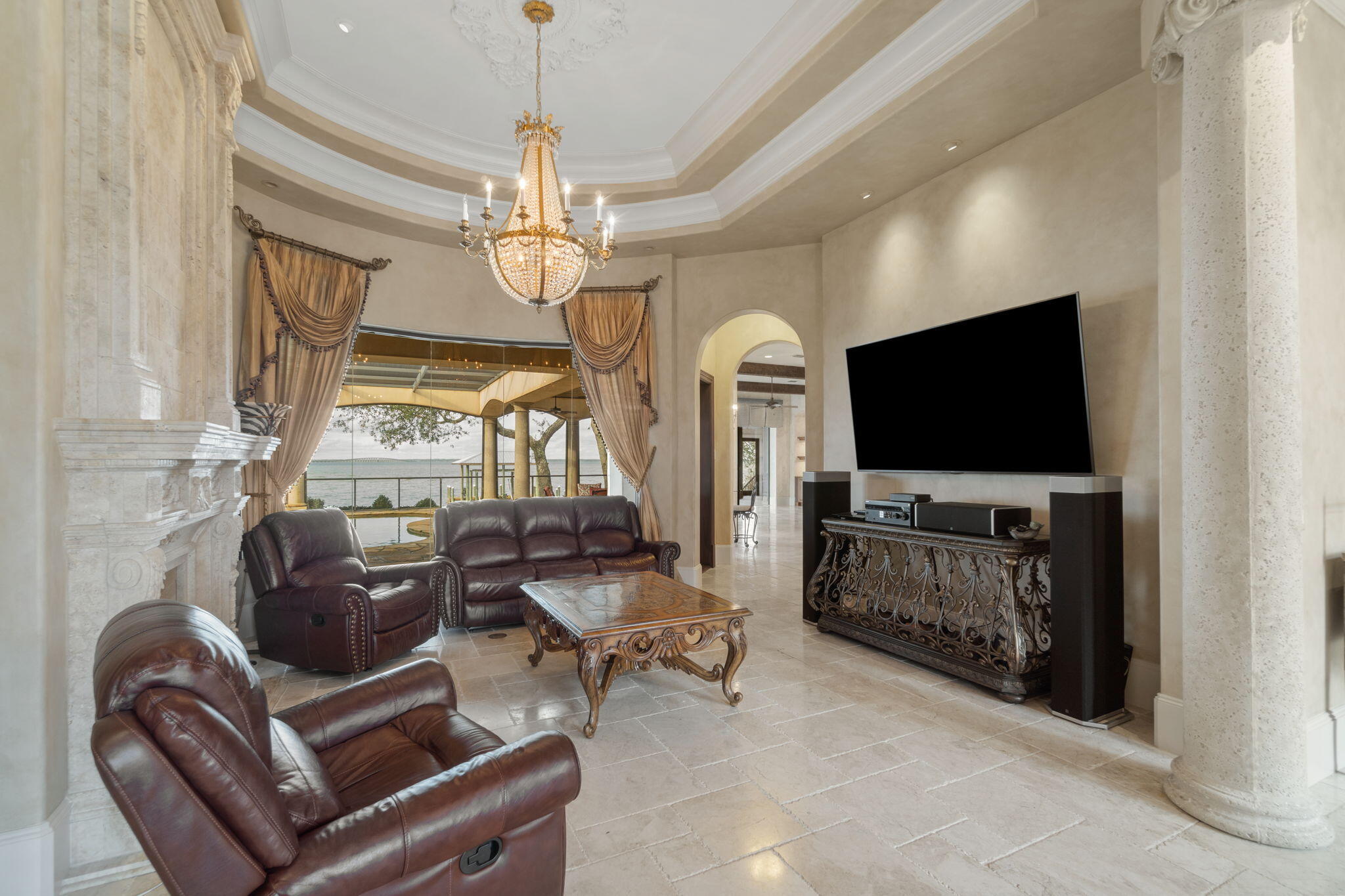 456 Captains Circle Destin, FL 32541 - Photo 10 of 85 a living room with furniture and a flat screen tv