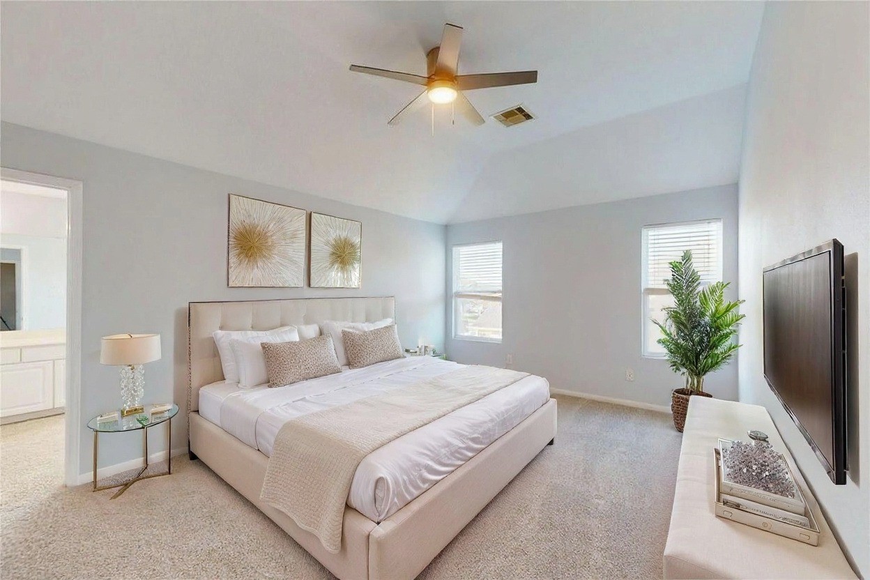 9877 Lace Flower Way Conroe, TX 77385 - Photo 20 of 43 Alternate View of Primary Bedroom Staged