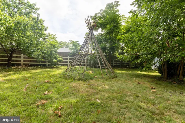 a view of backyard with green space