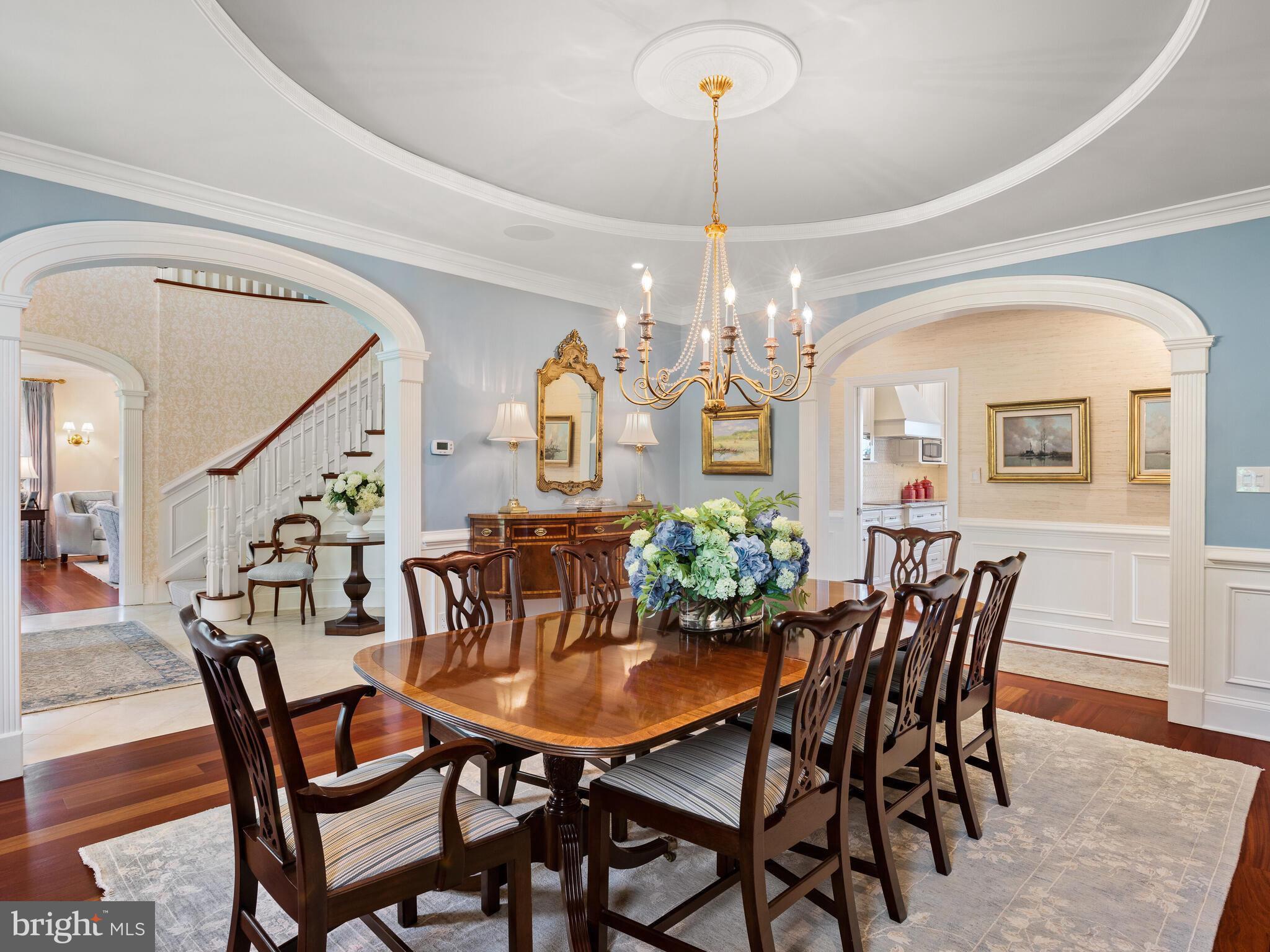 1 Hedgerow Lane Devon, PA 19333 - Photo 11 of 71 Dining room w/views of foyer & hallway to kitchen