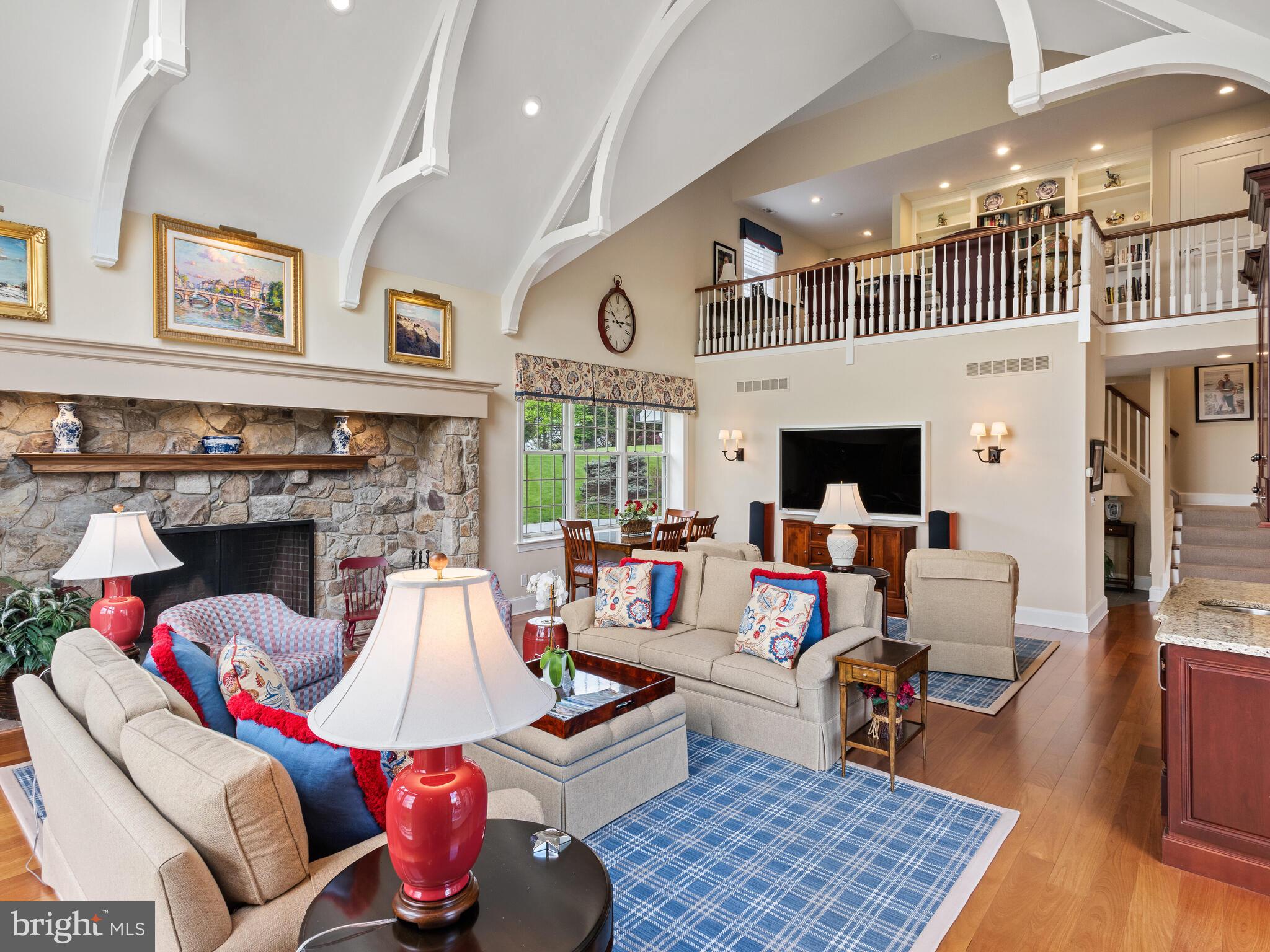 1 Hedgerow Lane Devon, PA 19333 - Photo 22 of 71 Family room looking at upper loft area
