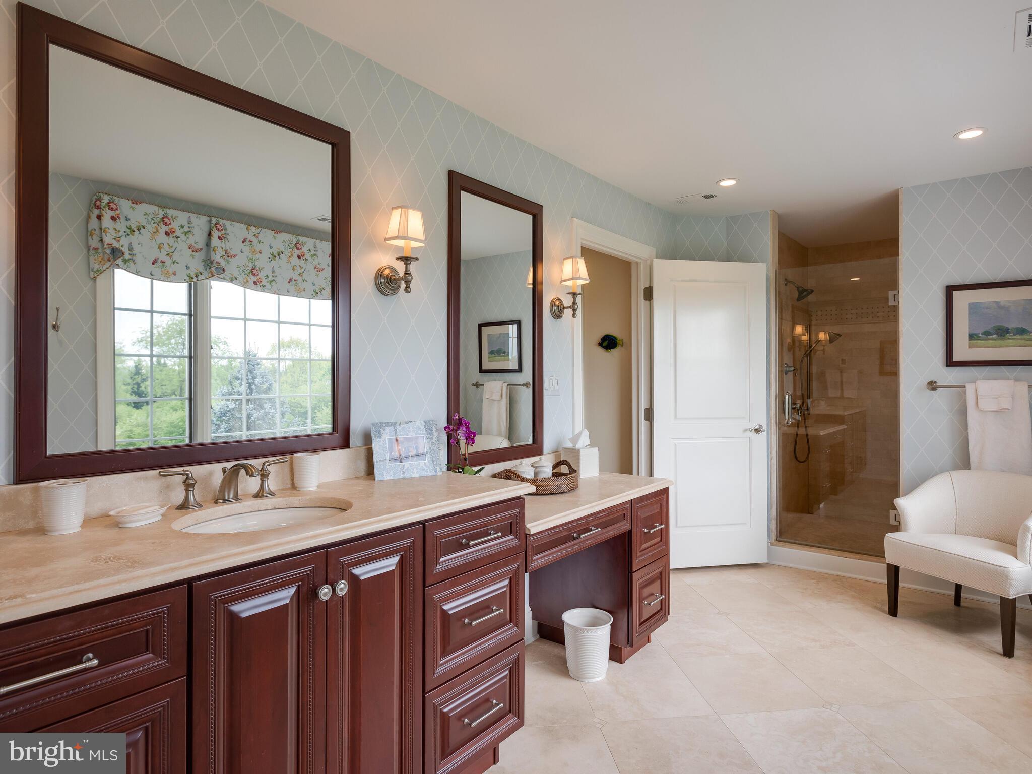 1 Hedgerow Lane Devon, PA 19333 - Photo 37 of 71 Main bath with heated flooring