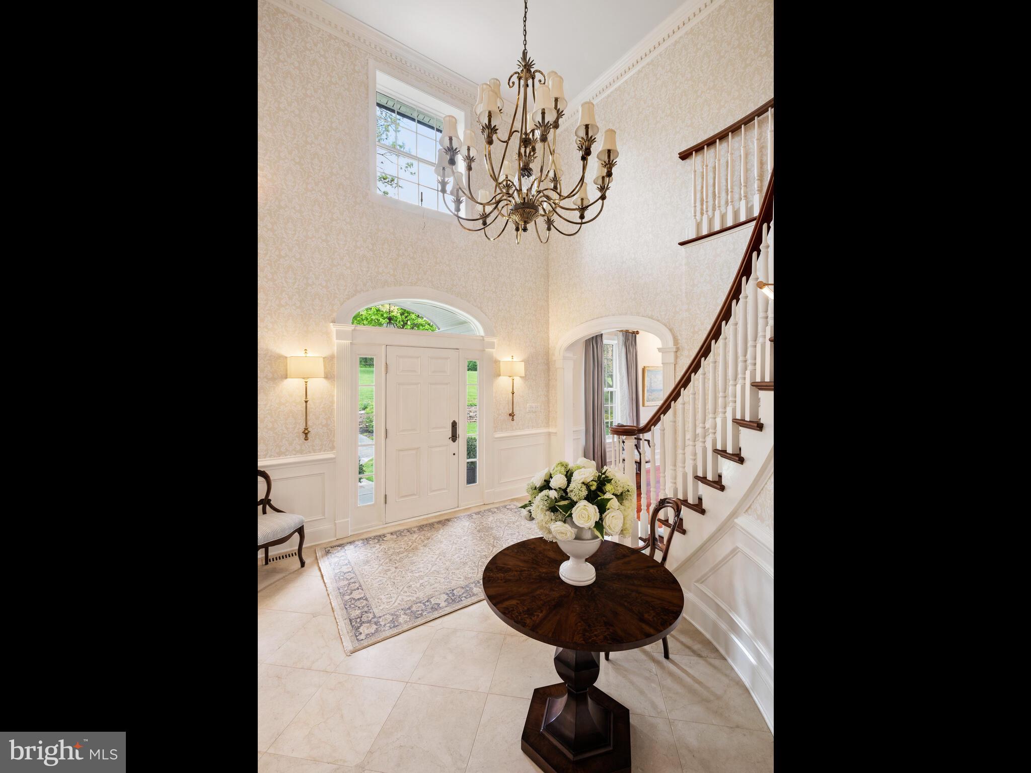 1 Hedgerow Lane Devon, PA 19333 - Photo 6 of 71 Electric controlled foyer chandelier