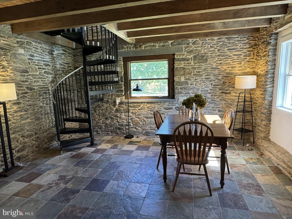 1375 South Bailey Road Coatesville, PA 19320 - Photo 25 of 88 Charming Dining rm with 4 walls of exposed stone