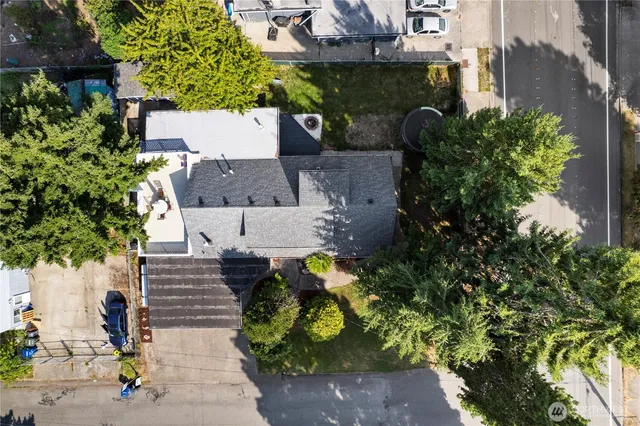 an aerial view of a city