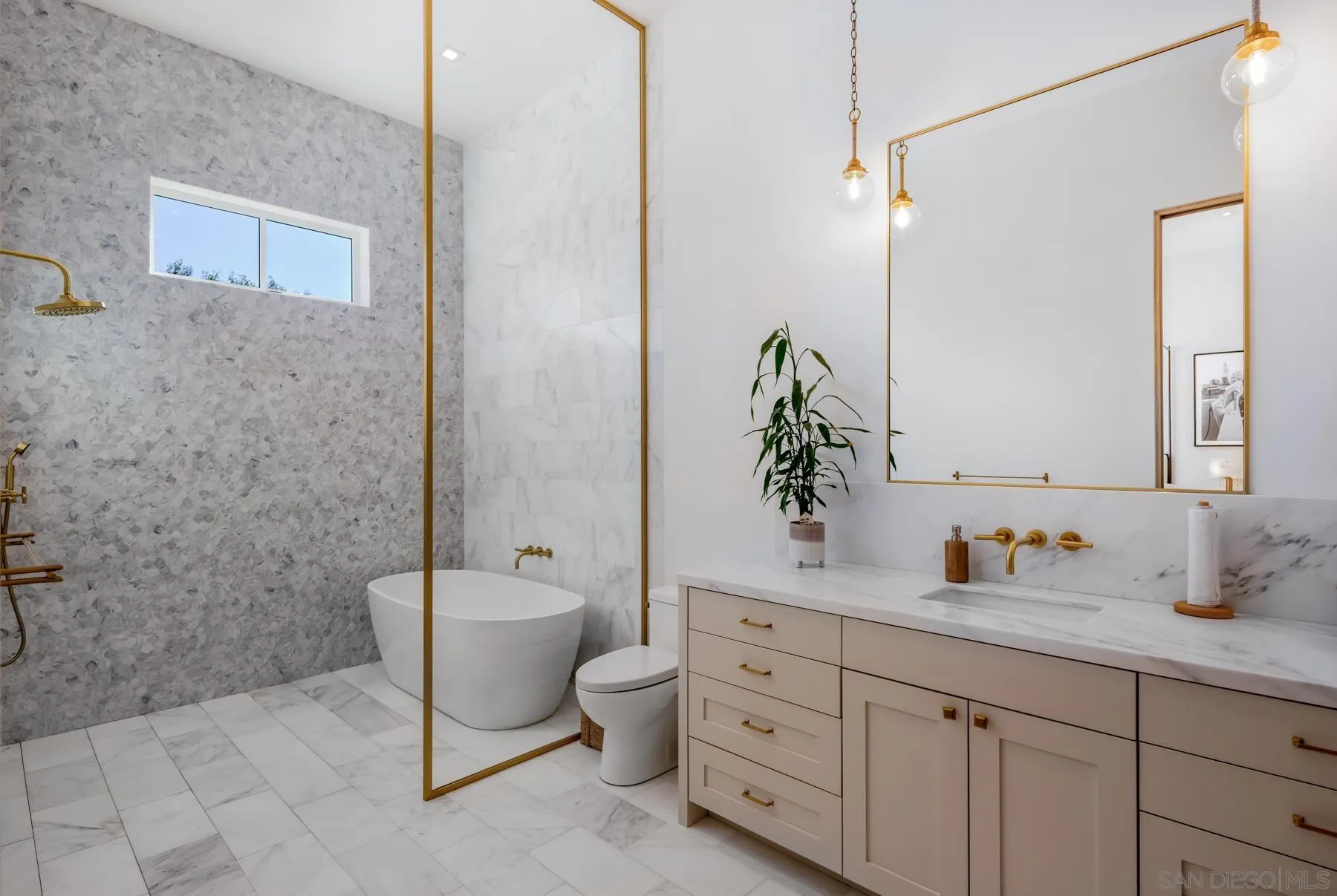 14783 Roxbury Terrace Rancho Santa Fe, CA 92067 - Photo 38 of 64 a bathroom with a granite countertop sink a toilet and shower