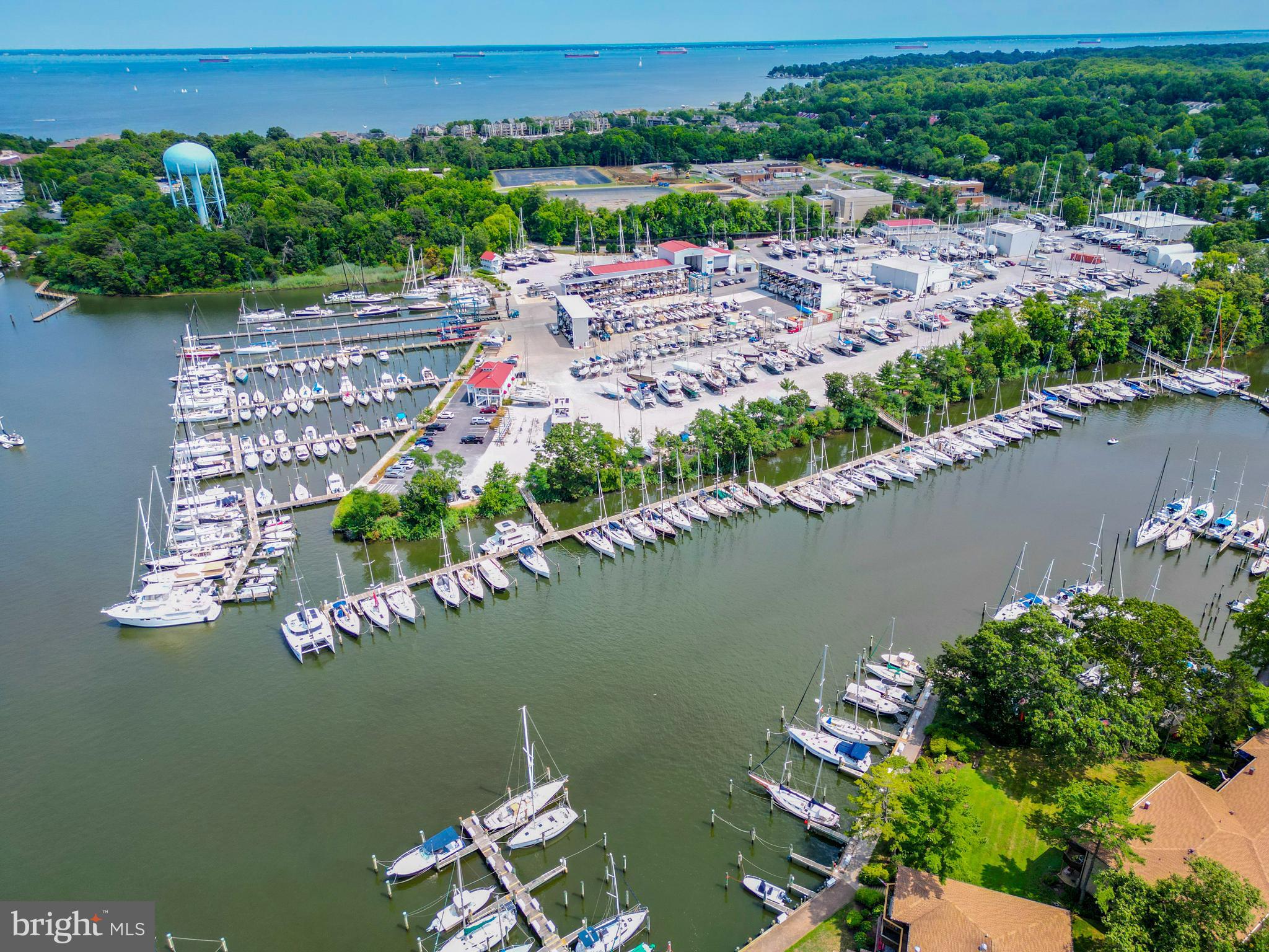 780 F Fairview Avenue, Unit F Annapolis, MD 21403 - Photo 26 of 28 an aerial view of a house with a lake view