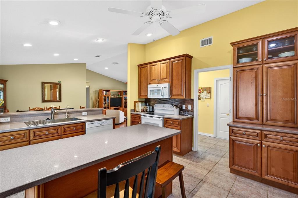 1918 Umbrella Tree Drive Edgewater, FL 32141 - Photo 12 of 44 a kitchen with stainless steel appliances a sink stove and refrigerator