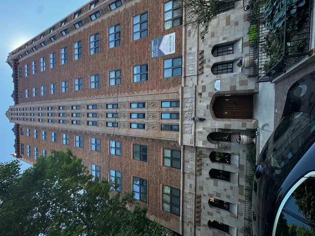 a front view of a building