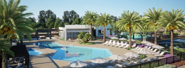 a view of an chairs and tables in patio