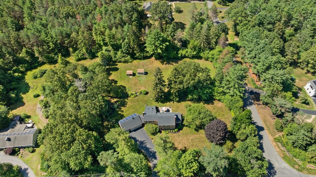 148 Ipswich Road Boxford, MA 01921 - Photo 39 of 42 an aerial view of residential house with outdoor space and trees all around