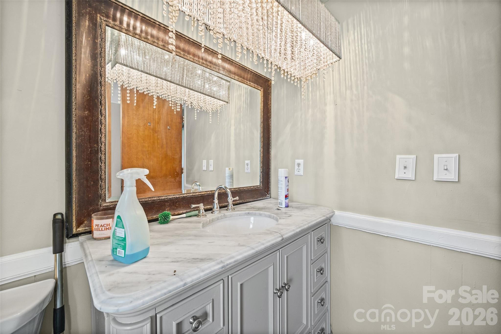 1315 Lithia Springs Road Shelby, NC 28150 - Photo 16 of 25 a bathroom with a sink and a mirror