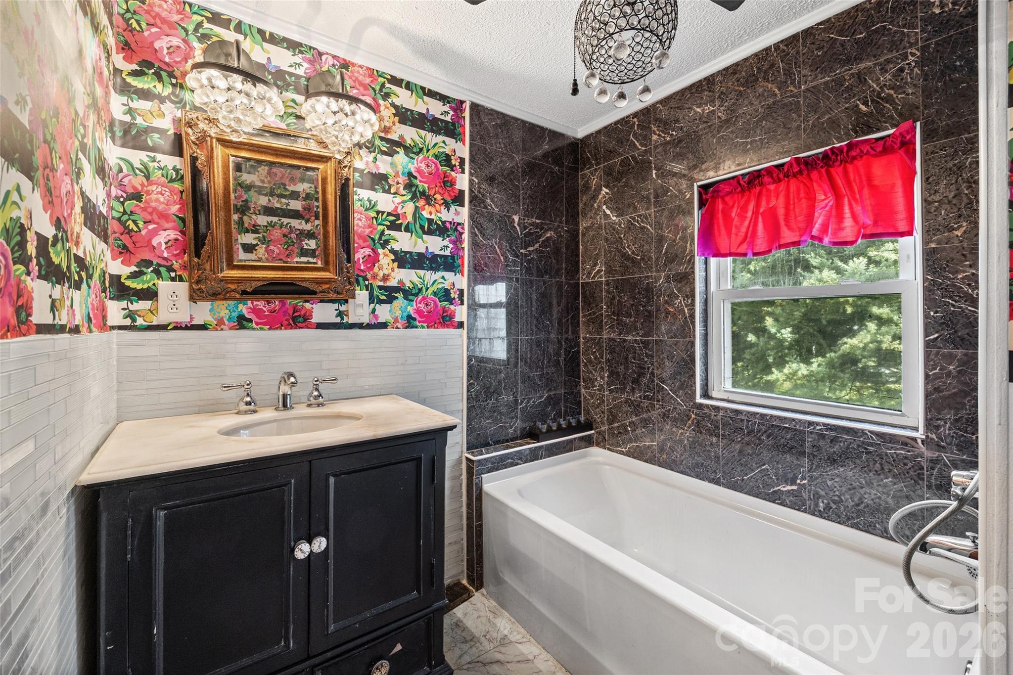 1315 Lithia Springs Road Shelby, NC 28150 - Photo 21 of 25 a bathroom with a bathtub sink and mirror