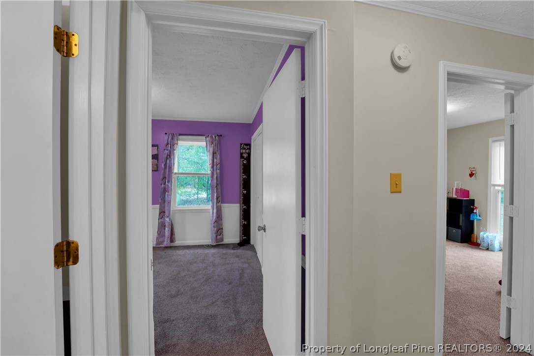 480 Rockfish Road Raeford, NC 28376 - Photo 17 of 30 a view of a hallway with wooden floor and closet area