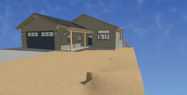 a view of a house with roof deck