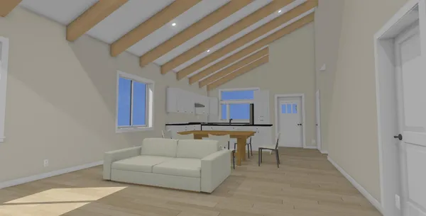 a view of livingroom with furniture and window