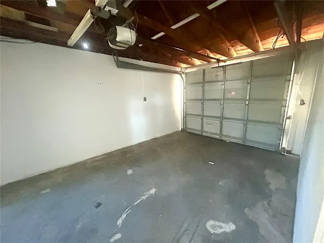 a view of a garage