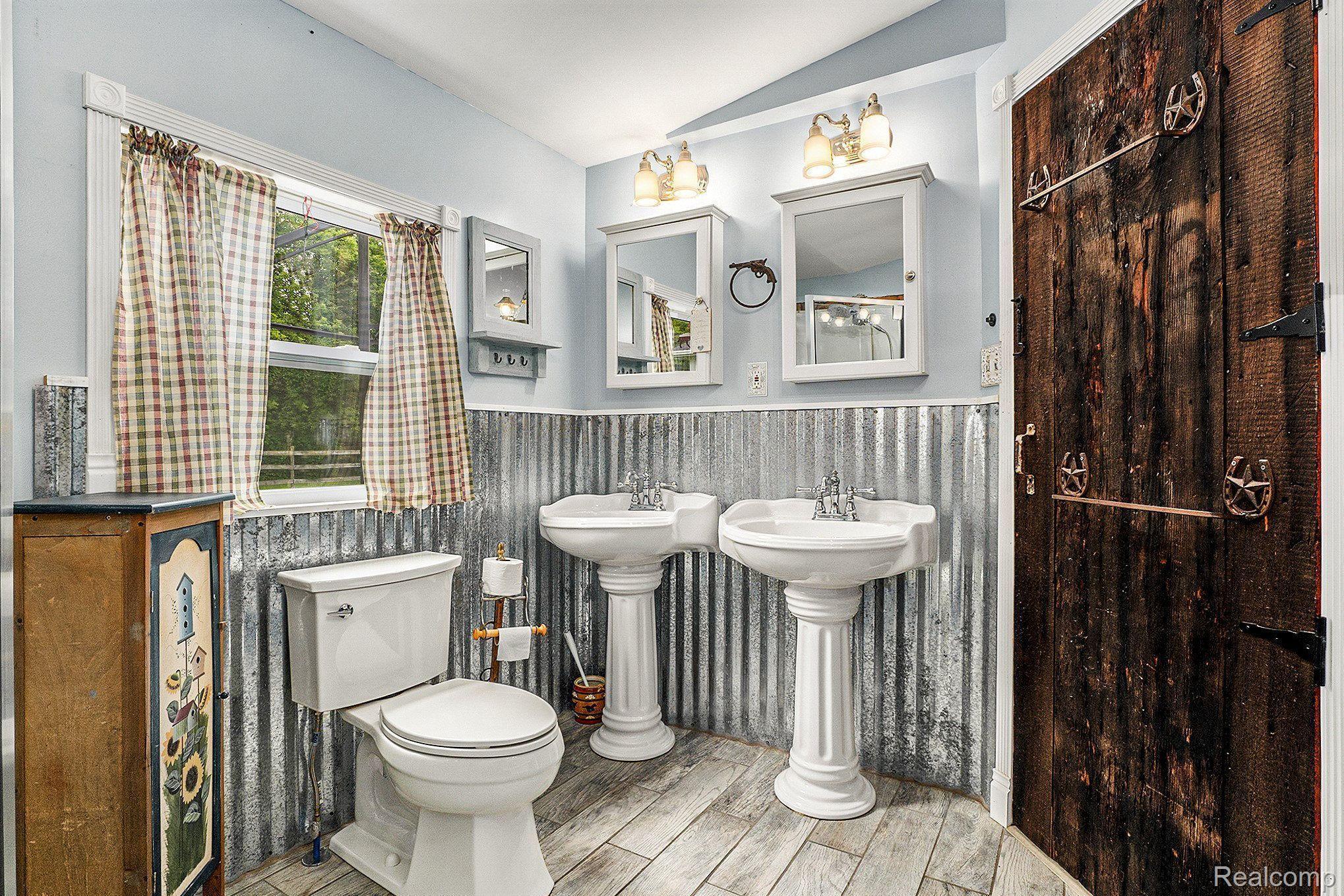 1950 South Lake George Road Attica, MI 48412 - Photo 11 of 30 Country Chic Bath w/Tin Chair Rail