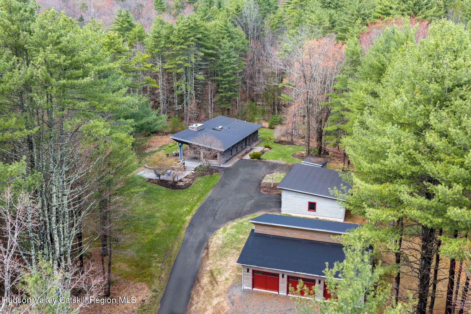 41 Shultis Farm Road Bearsville, NY 12409 - Photo 3 of 47 an aerial view of a house with garden space and street view