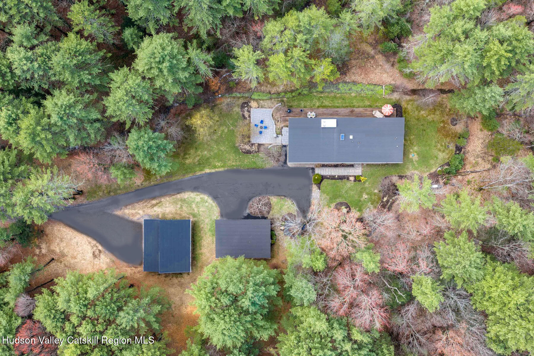 41 Shultis Farm Road Bearsville, NY 12409 - Photo 44 of 47 an aerial view of a house with a yard
