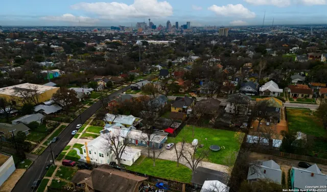 an aerial view of multiple house